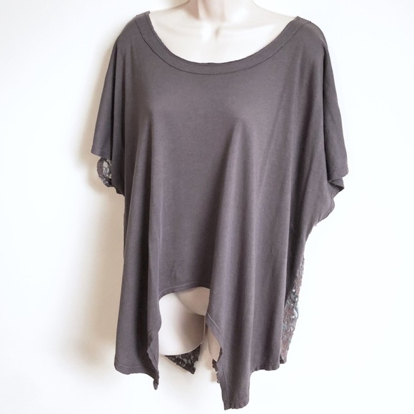 Anthropologie lace short sleeve shark bite… - Picture 3 of 10